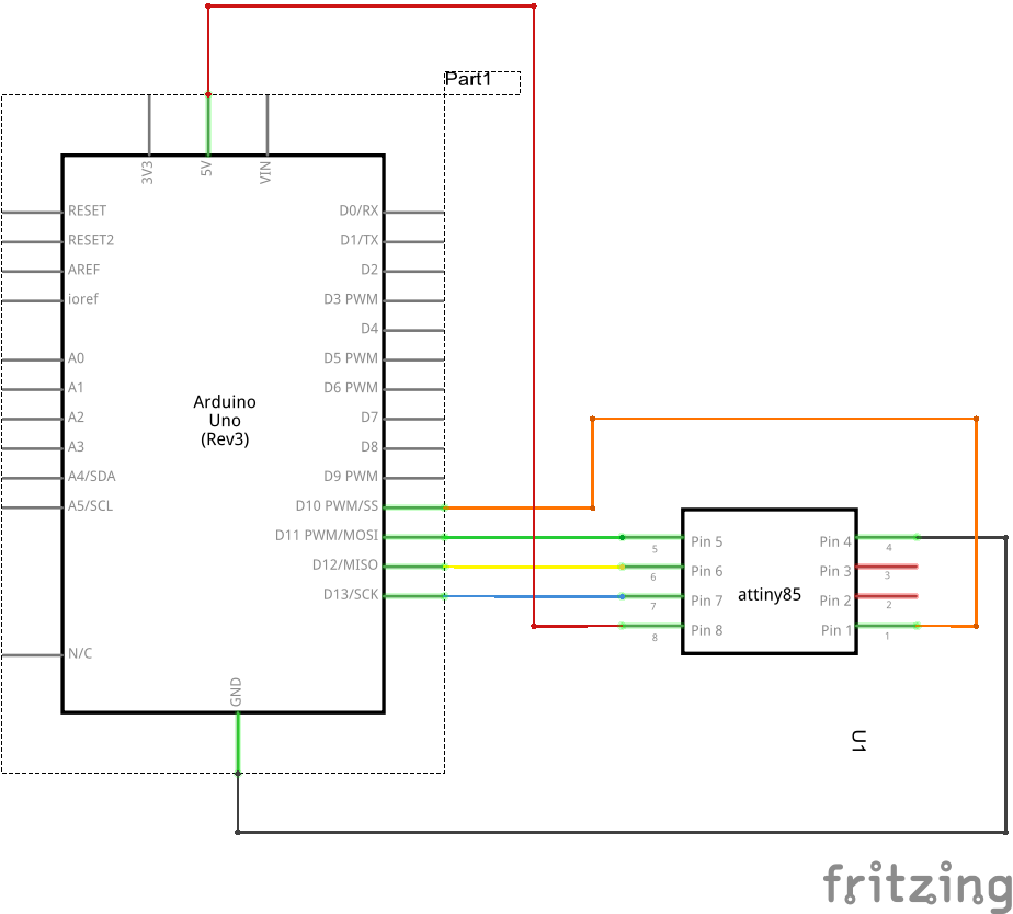 Programming an Attiny85 using an Arduino