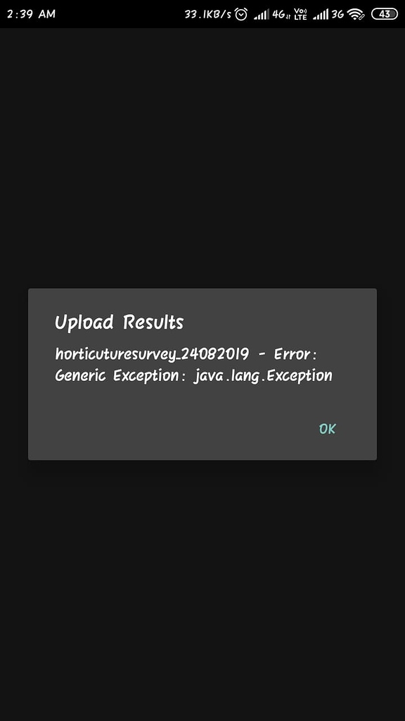 Problem with Generic Exception Java lang Exception error while sending