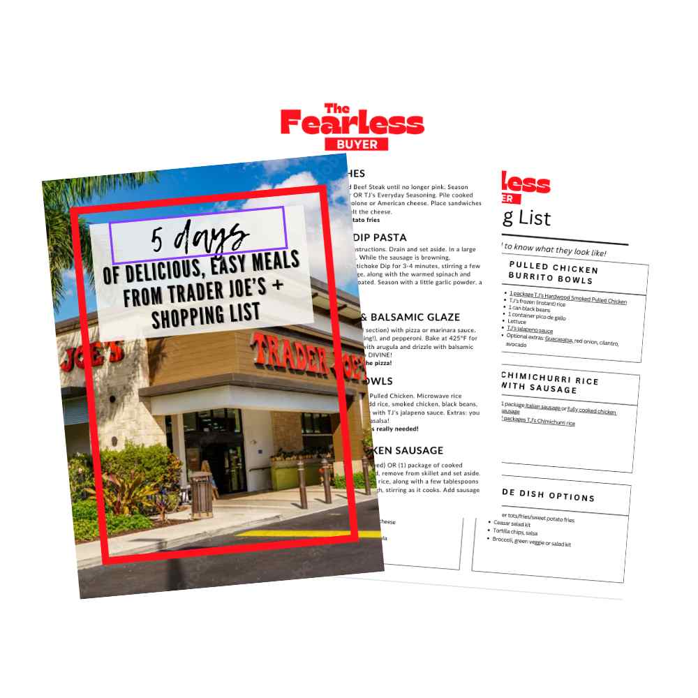 Trader Joe's 5Day Meal Plan Get On My Plate