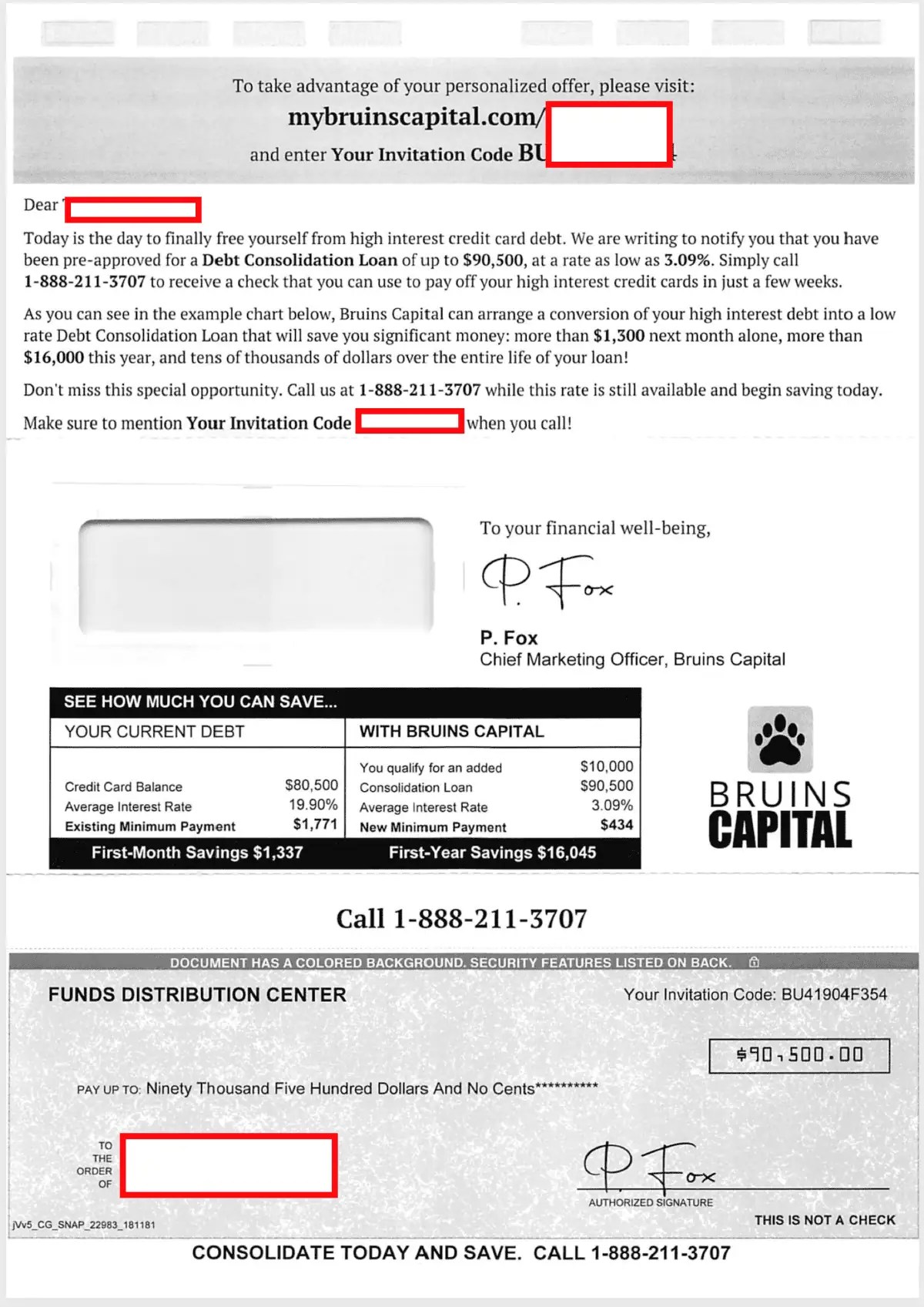 Bruins Capital Mailer Leads to Strategic Consulting for Settlement