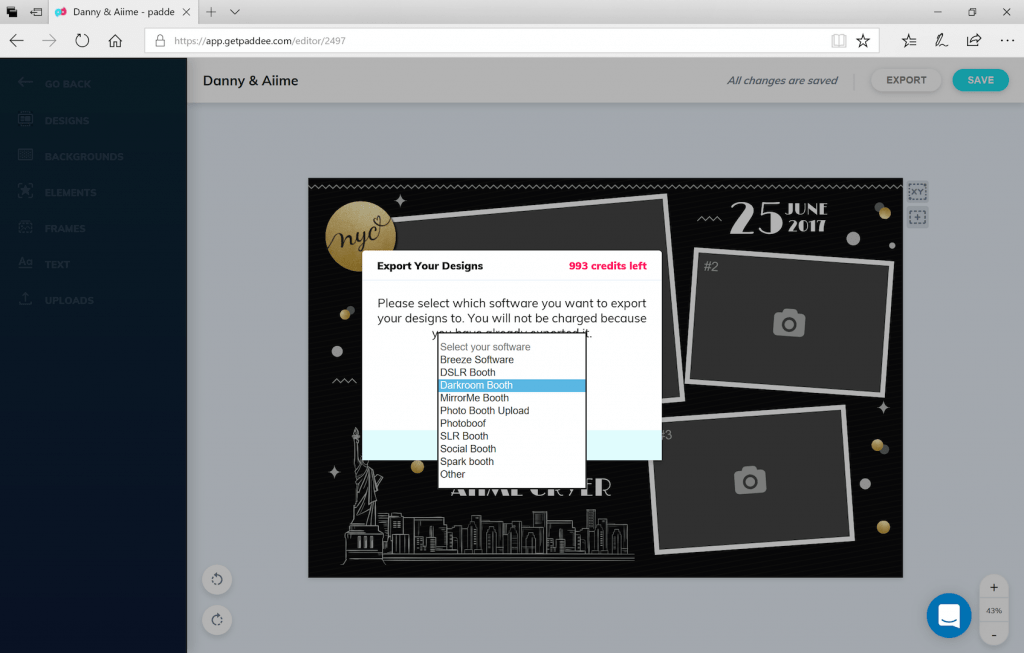 How to import a template into Darkroom Booth Paddee