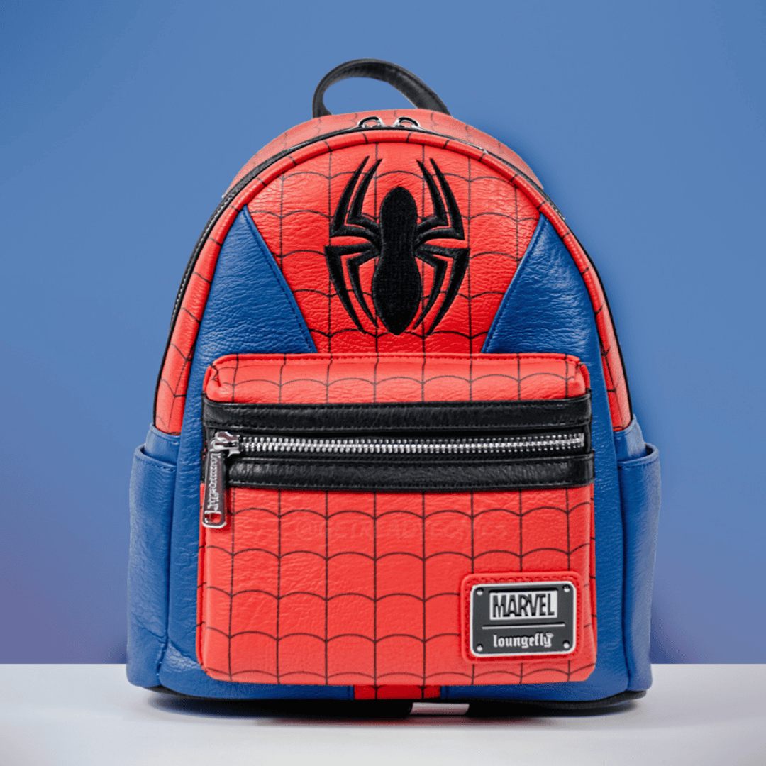 Loungefly Marvel SpiderMan Suit Cosplay Mini Backpack Get Ready Comics
