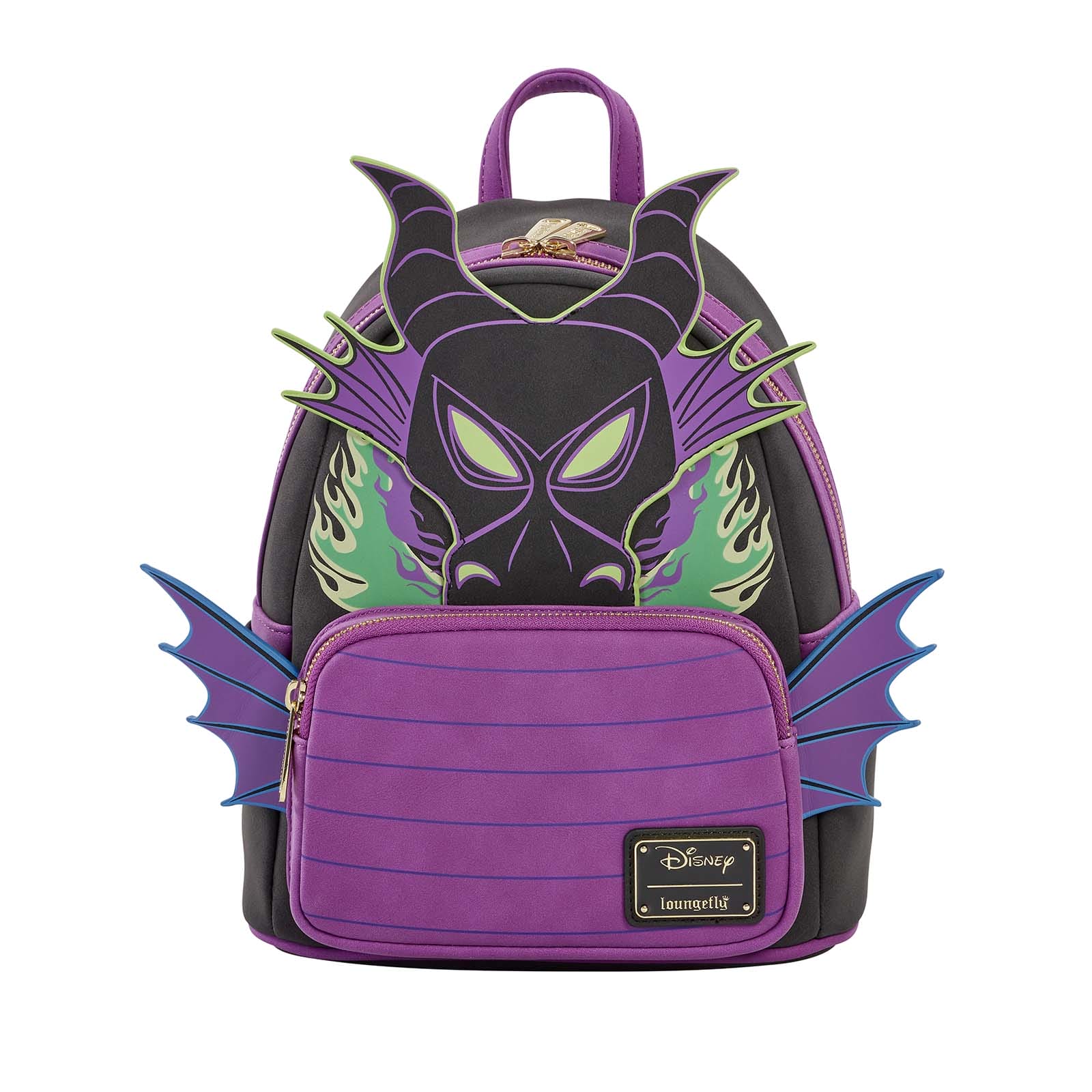 New Loungefly Disney Sleeping Beauty Maleficent Dragon & Chibi Satchel Bag
