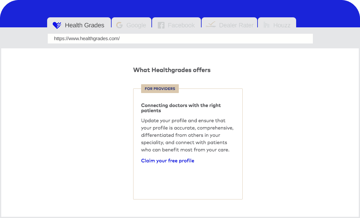 Healthgrades Leave Review Page Setup Guide Reviews Up