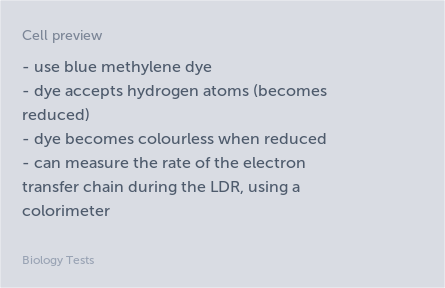 Biology Tests Timeline in A Level and IB Biology