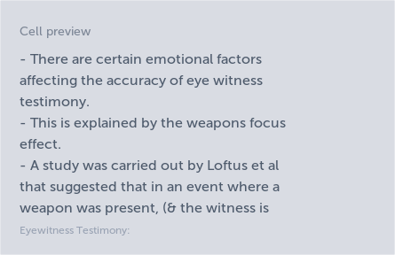 Eyewitness Testimony Timeline in A Level and IB Psychology