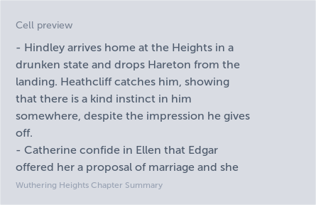 Wuthering Heights Chapter Summary Timeline in A Level and IB English