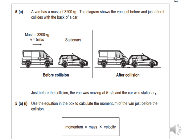 Momentum Exam Question AQA Presentation in GCSE