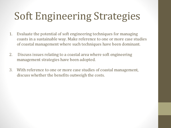 Soft Engineering Techniques Presentation in A Level and IB Geography
