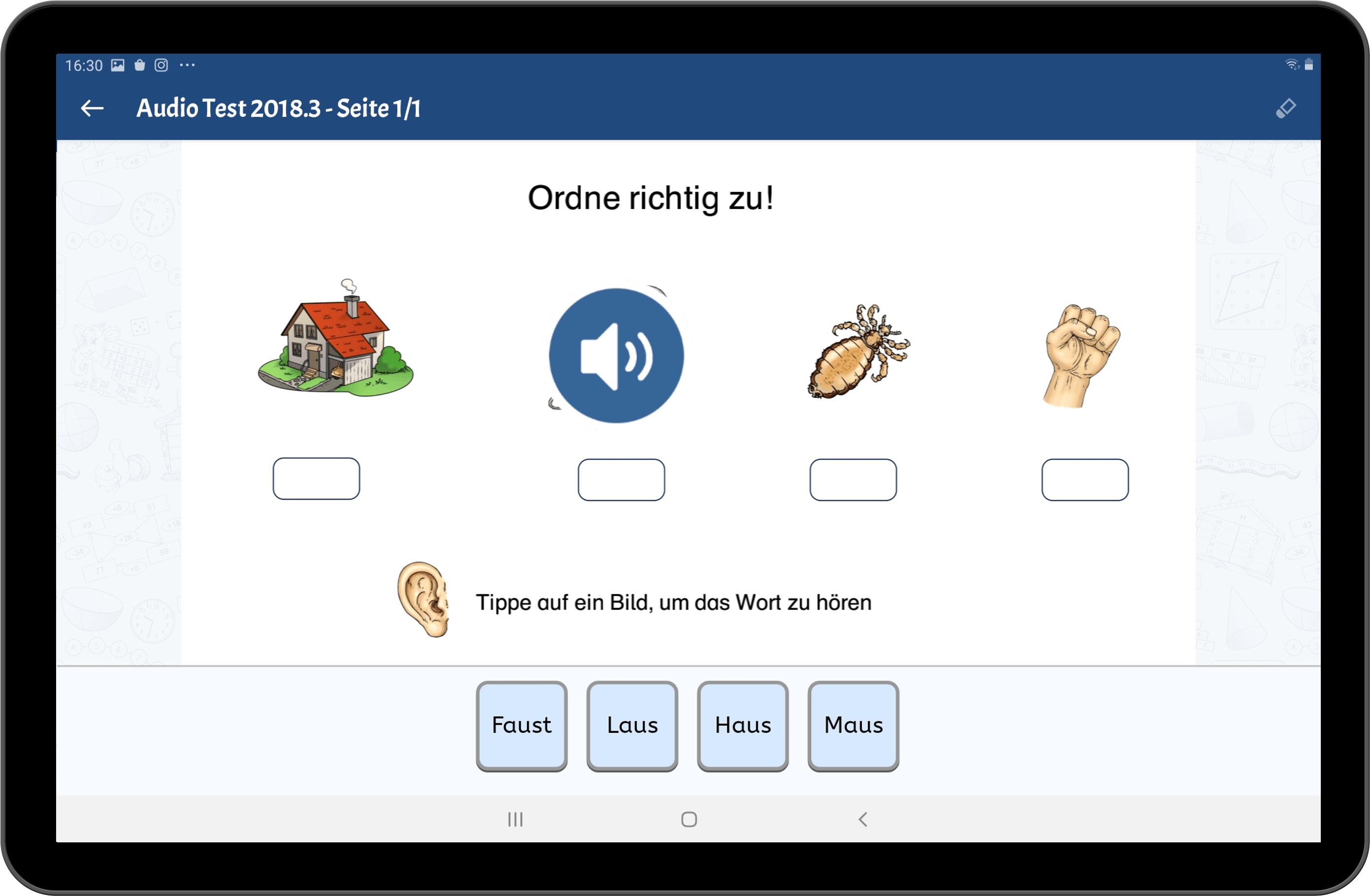 Sprachausgabe am Tablet oder iPad