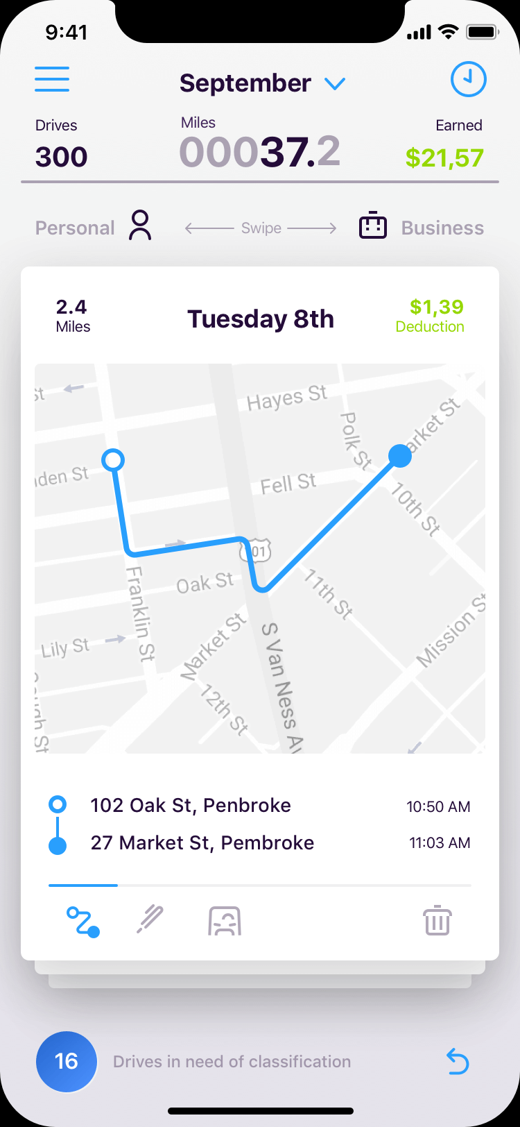 Simple 1 Free Mileage Tracking App Automatic, Easy, Smart Mileage Log