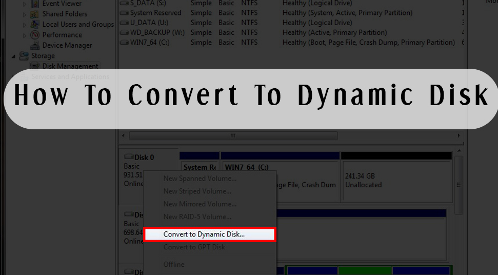 How to Convert to Dynamic Disk from Basic Disk in Windows