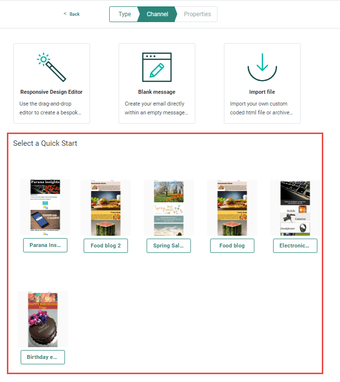 Templates Vs Quick Starts