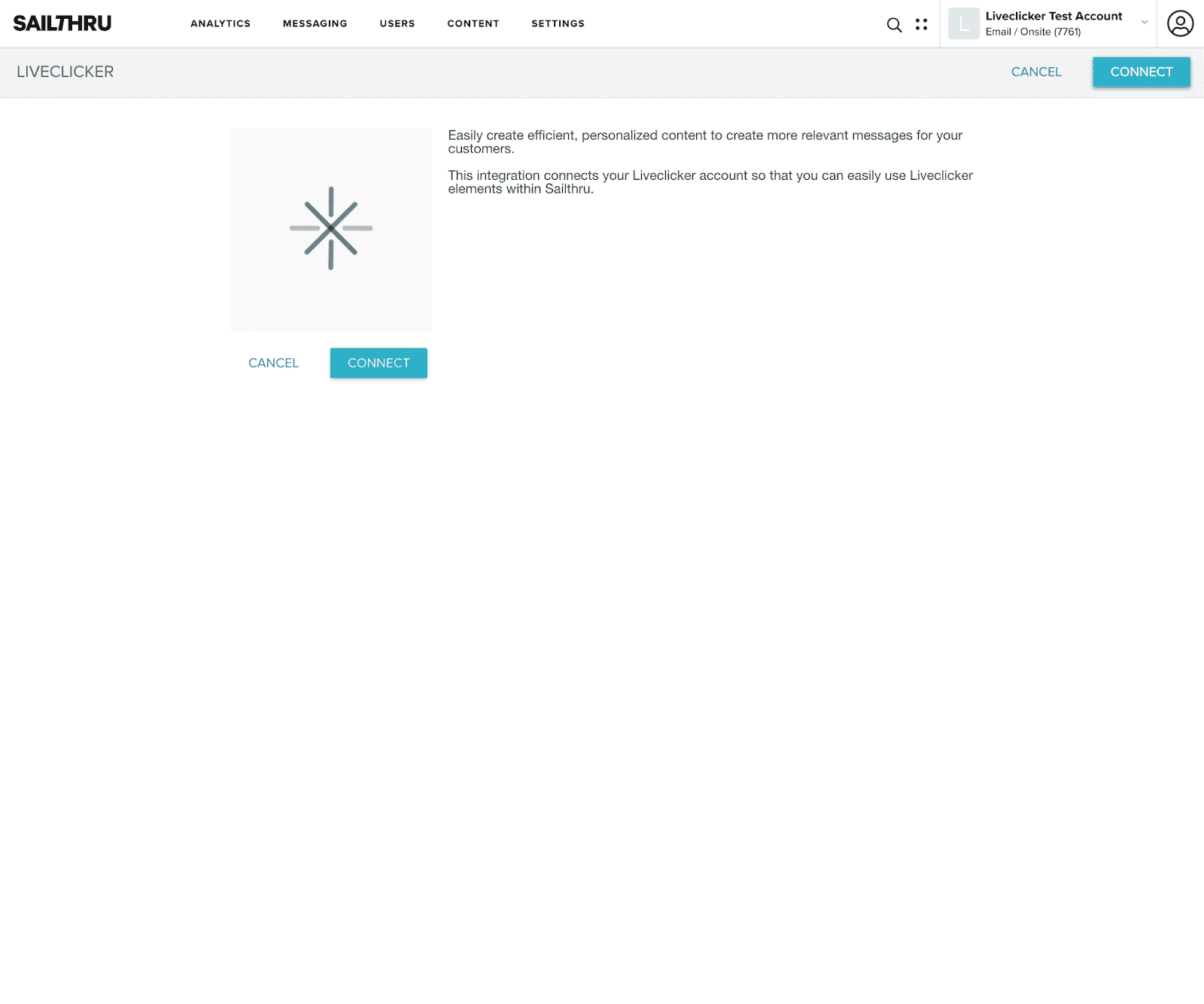Realtime personalization powered by Liveclicker Sailthru Documentation