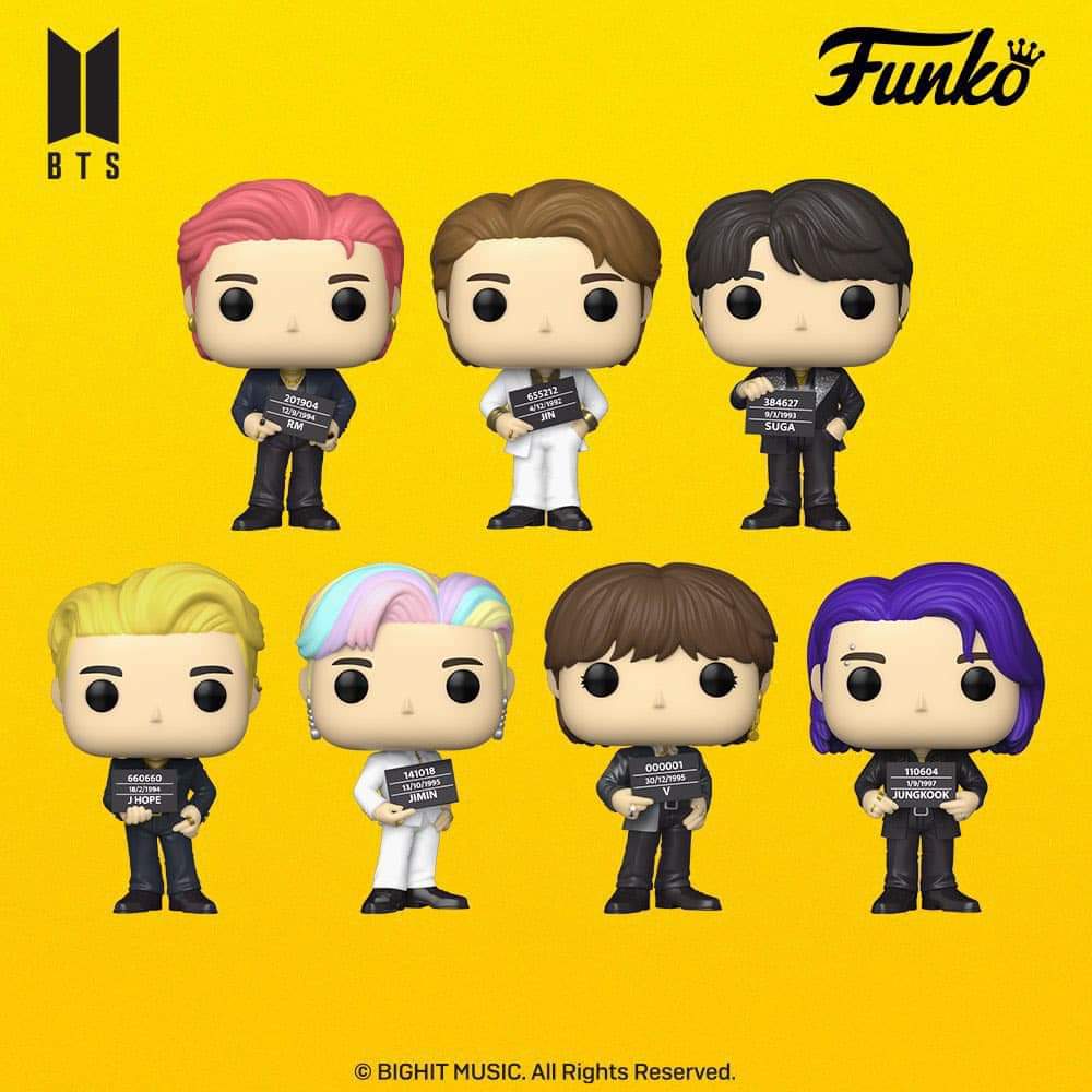 Funko Pop Rocks BTS Butter Set 7 Piezas Individuales