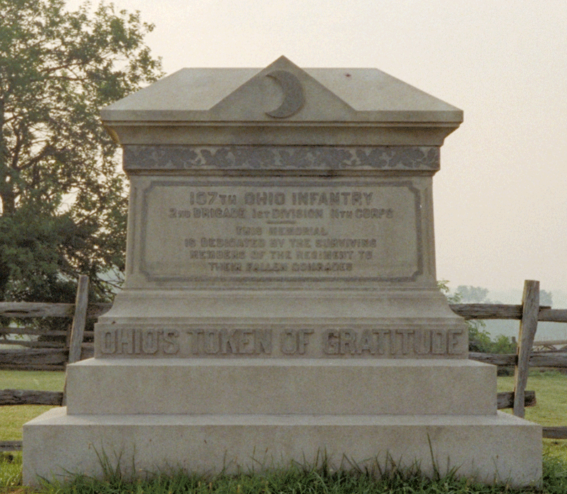 Monument to the 107th Ohio at Gettysburg