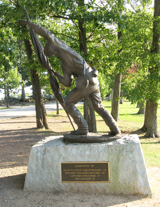 Monument to the 11th Mississippi infantry Regiment at Gettysburg