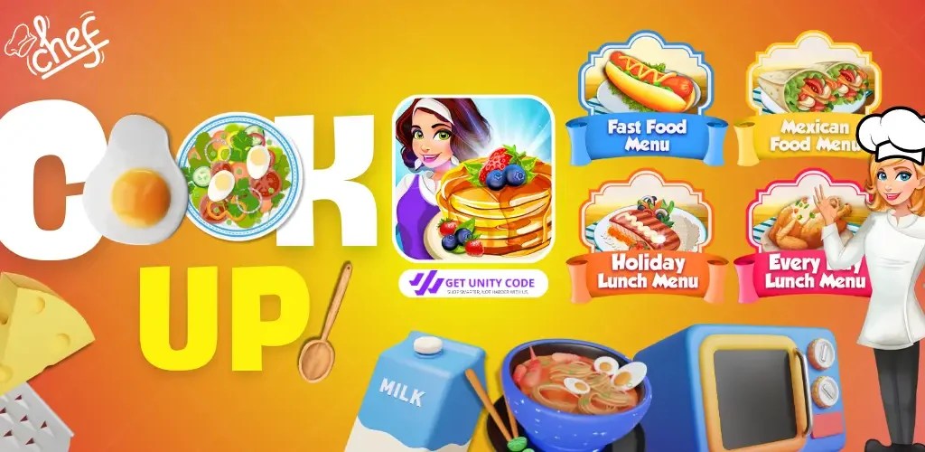 Cook Up! Yummy Cooking Game Unity Source Code Get unity code
