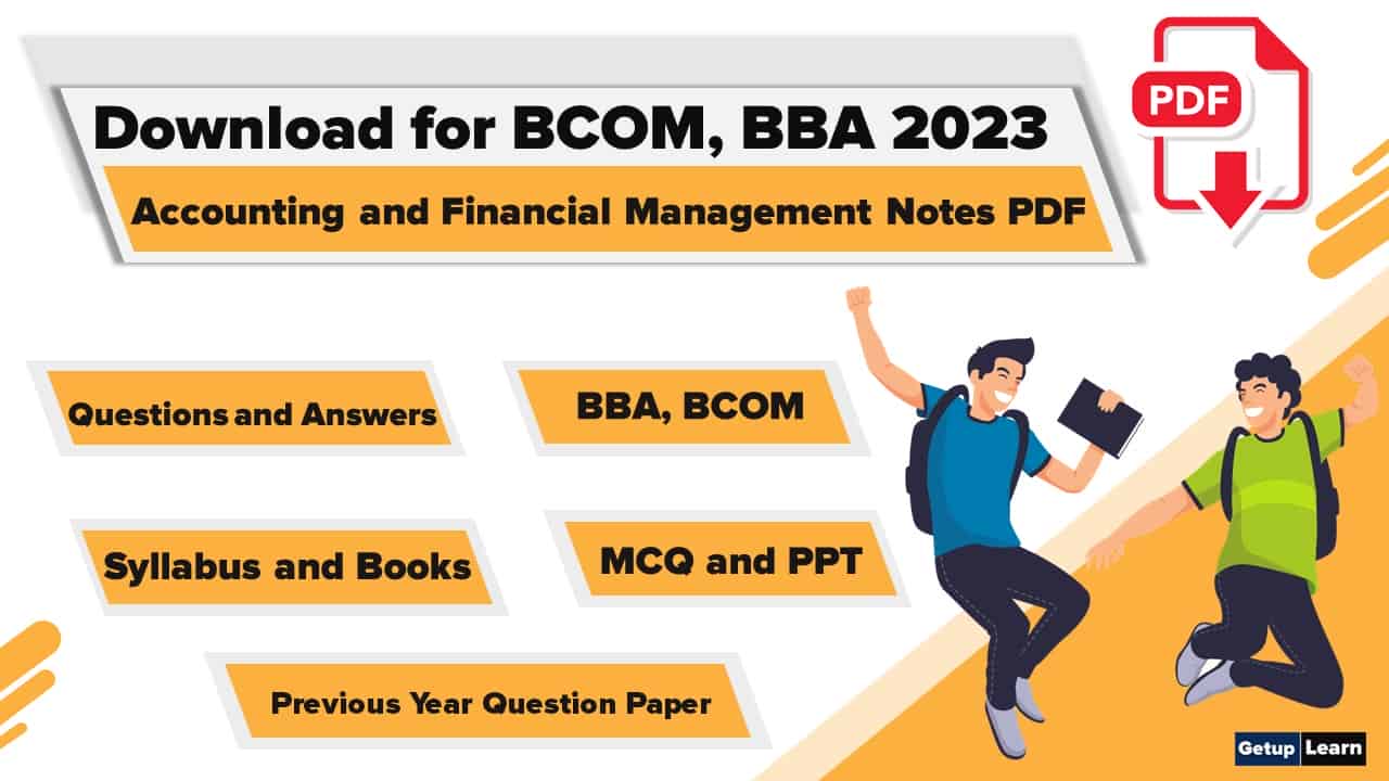 📚[2023] Accounting and Financial Management Notes PDF BBA