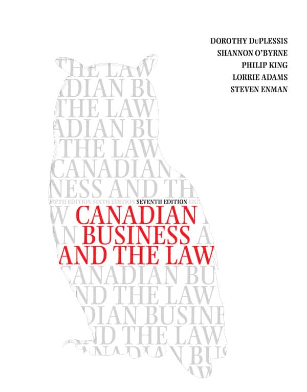 Canadian Business and the Law (7th Edition) eBook PDF GetUreBook