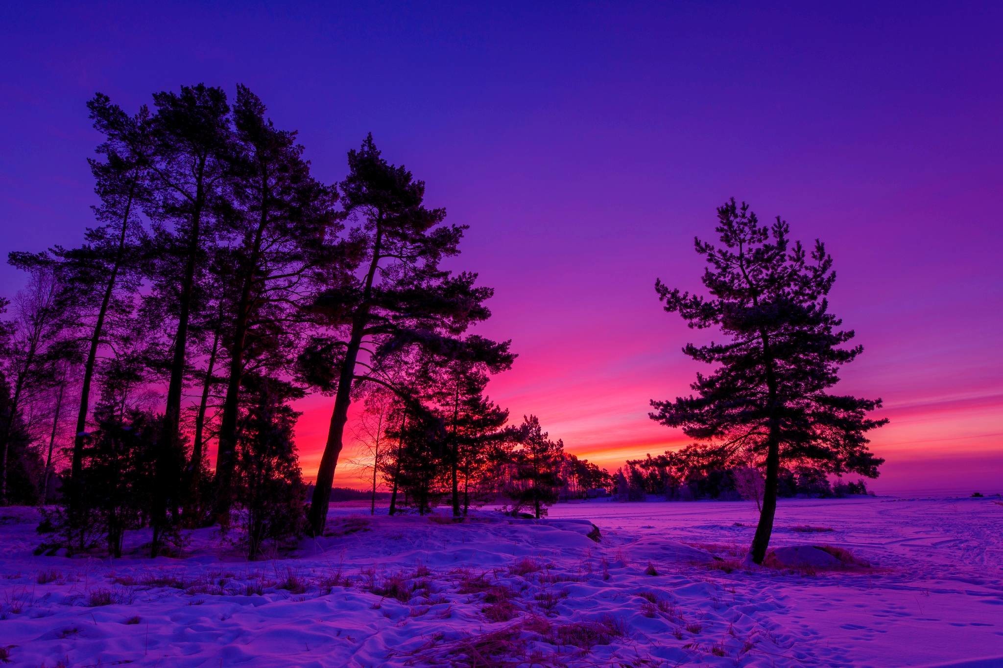 Winter Sunset HD Wallpaper (50+ images)