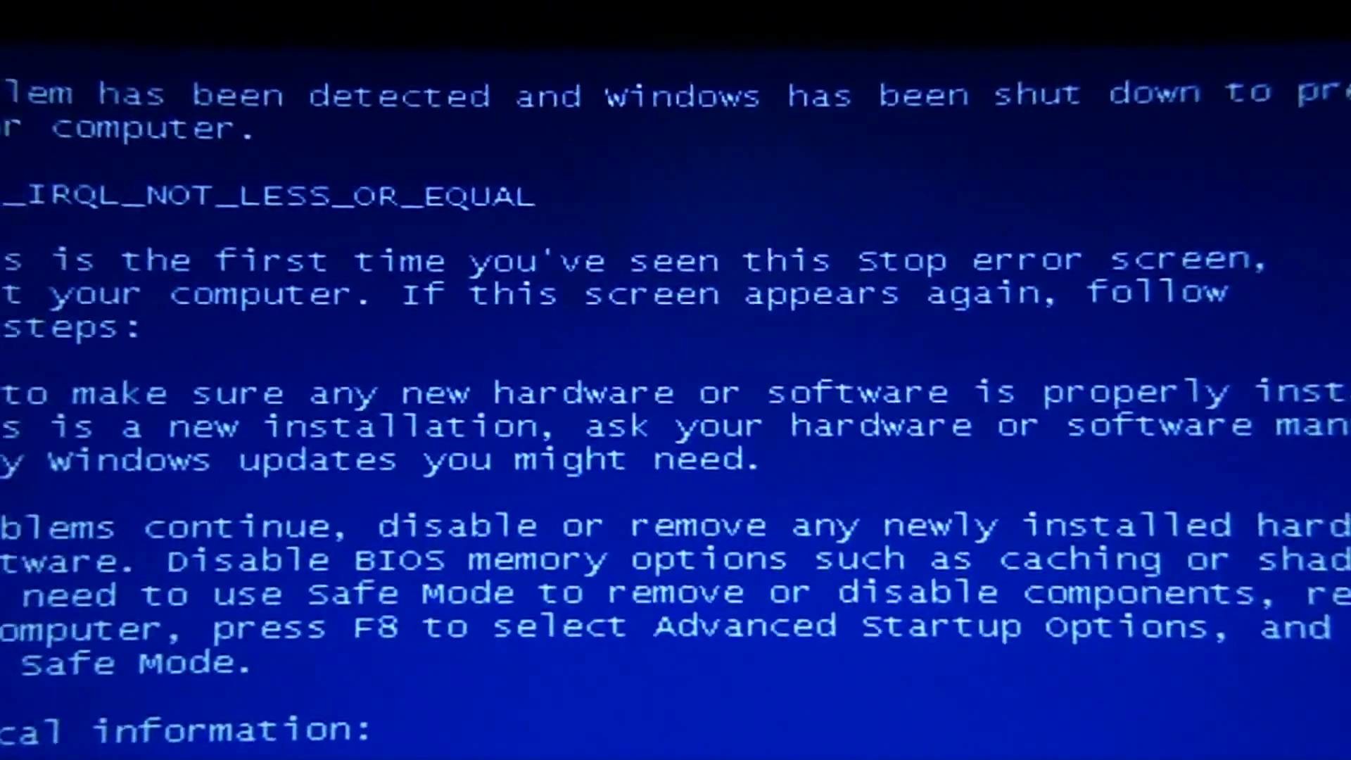 Blue Screen Error Wallpaper (72+ images)