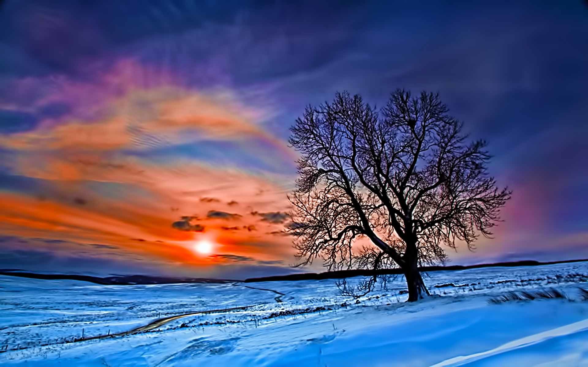 Winter Sunset HD Wallpaper (50+ images)