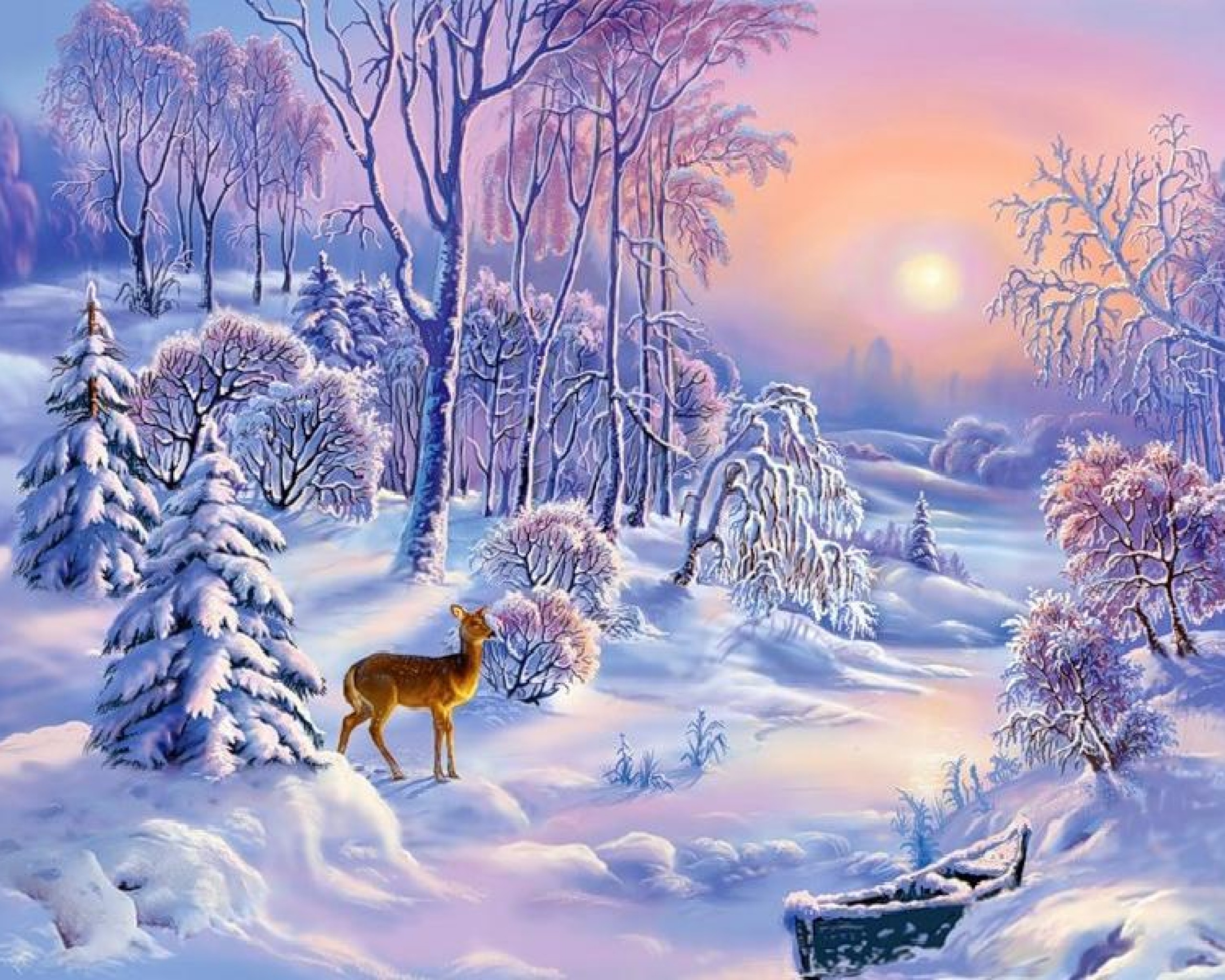 Snowy Christmas Scenes Wallpaper (48+ images)