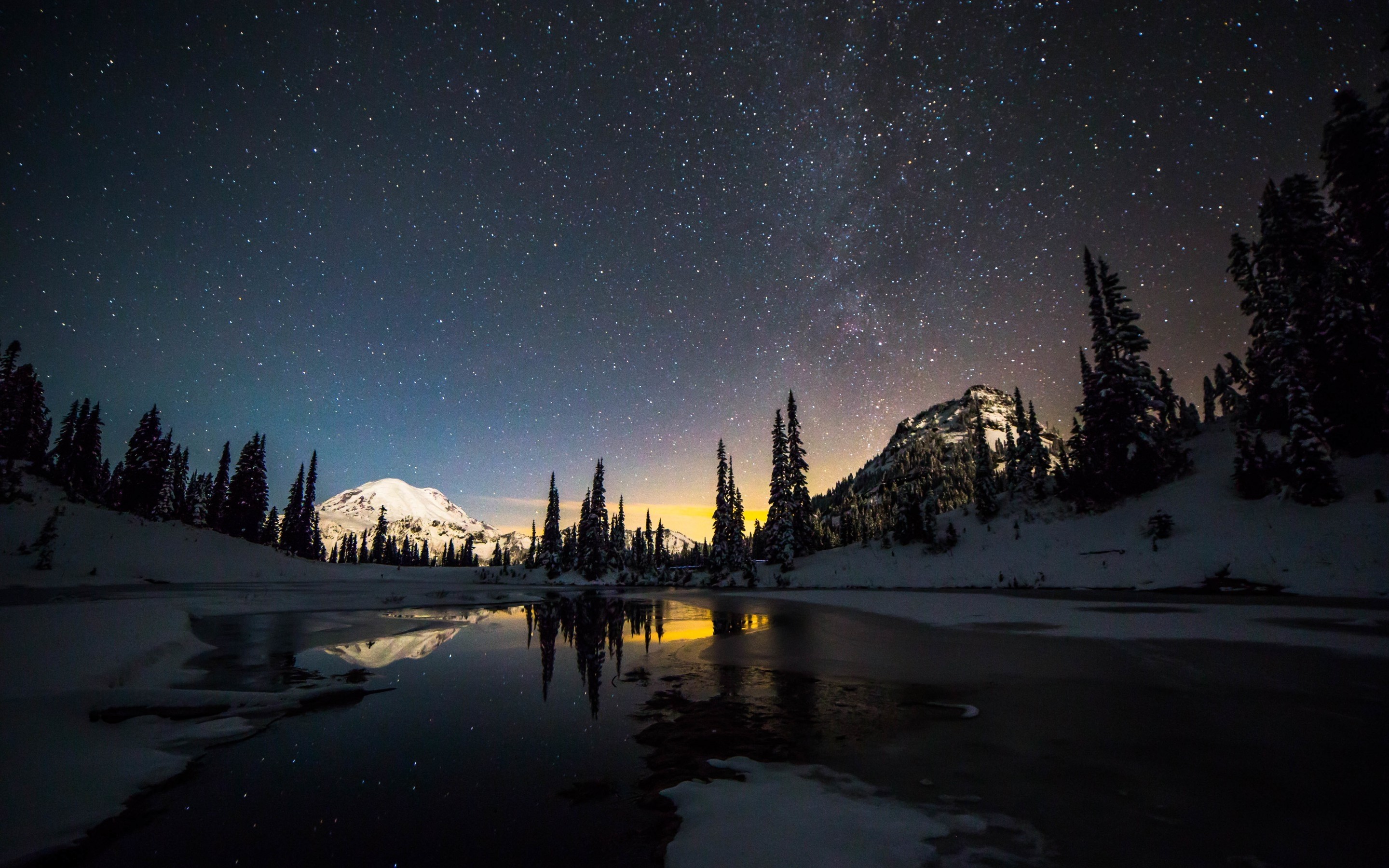 Winter Night Sky Wallpaper (64+ images)