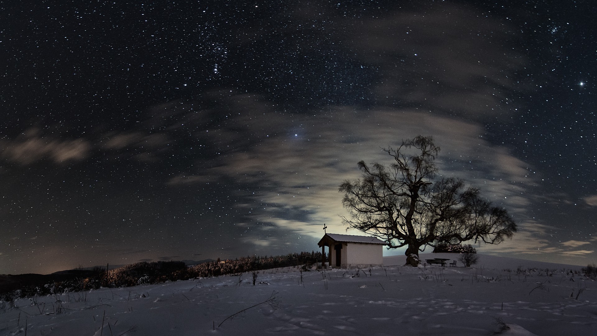 Winter Night Sky Wallpaper (64+ images)