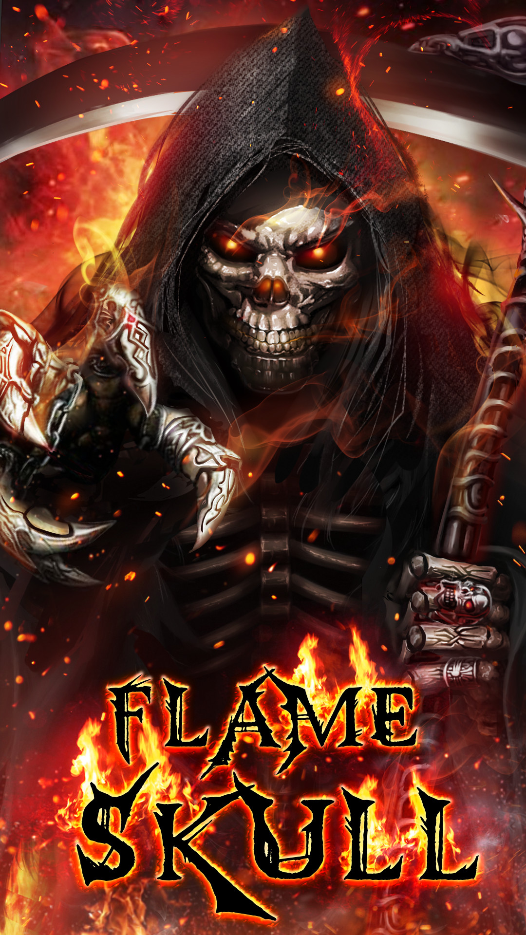 Red Flaming Skull Wallpaper (62+ images)