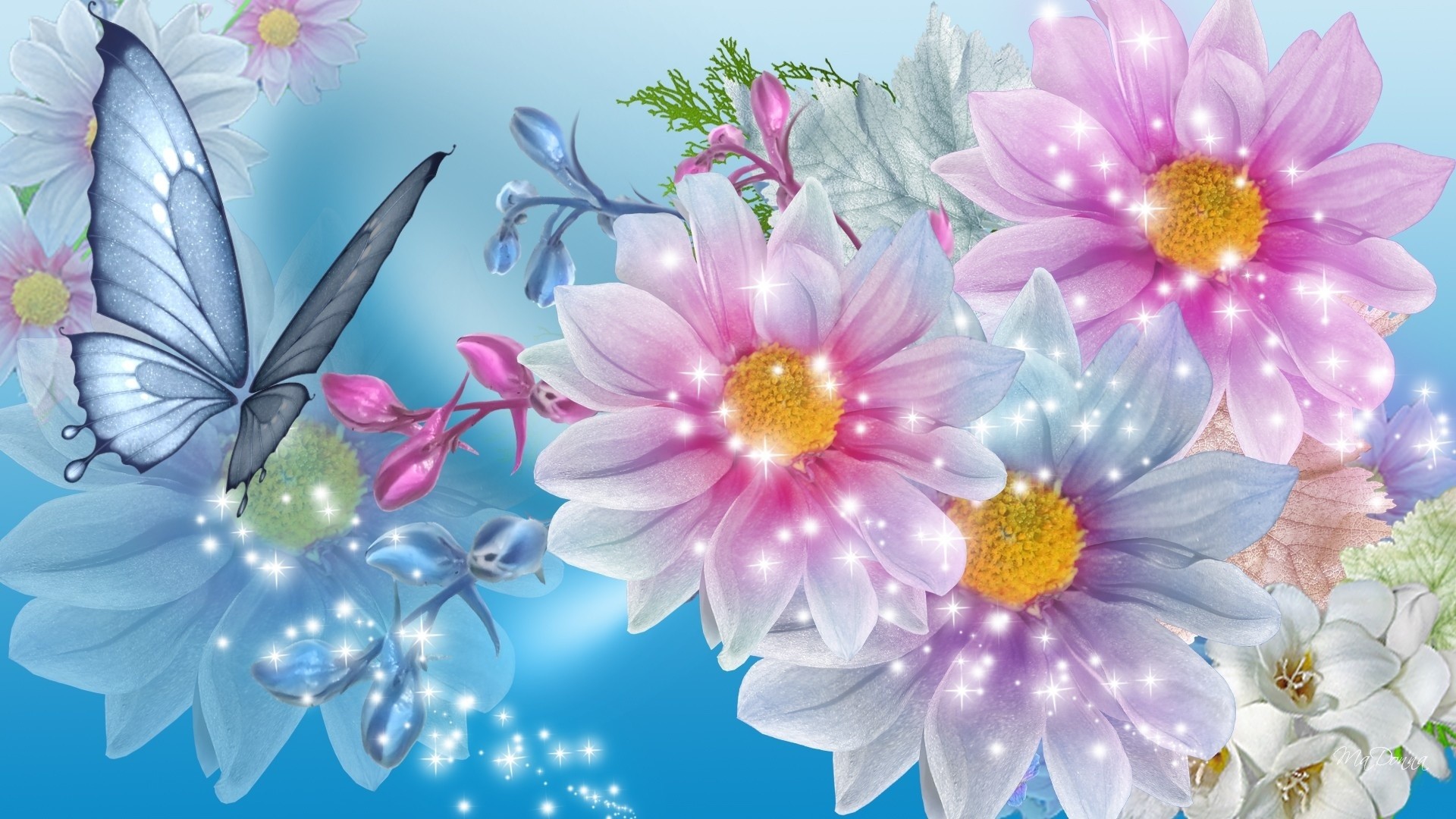 Beautiful Butterflies and Flowers Wallpapers (56+ images)
