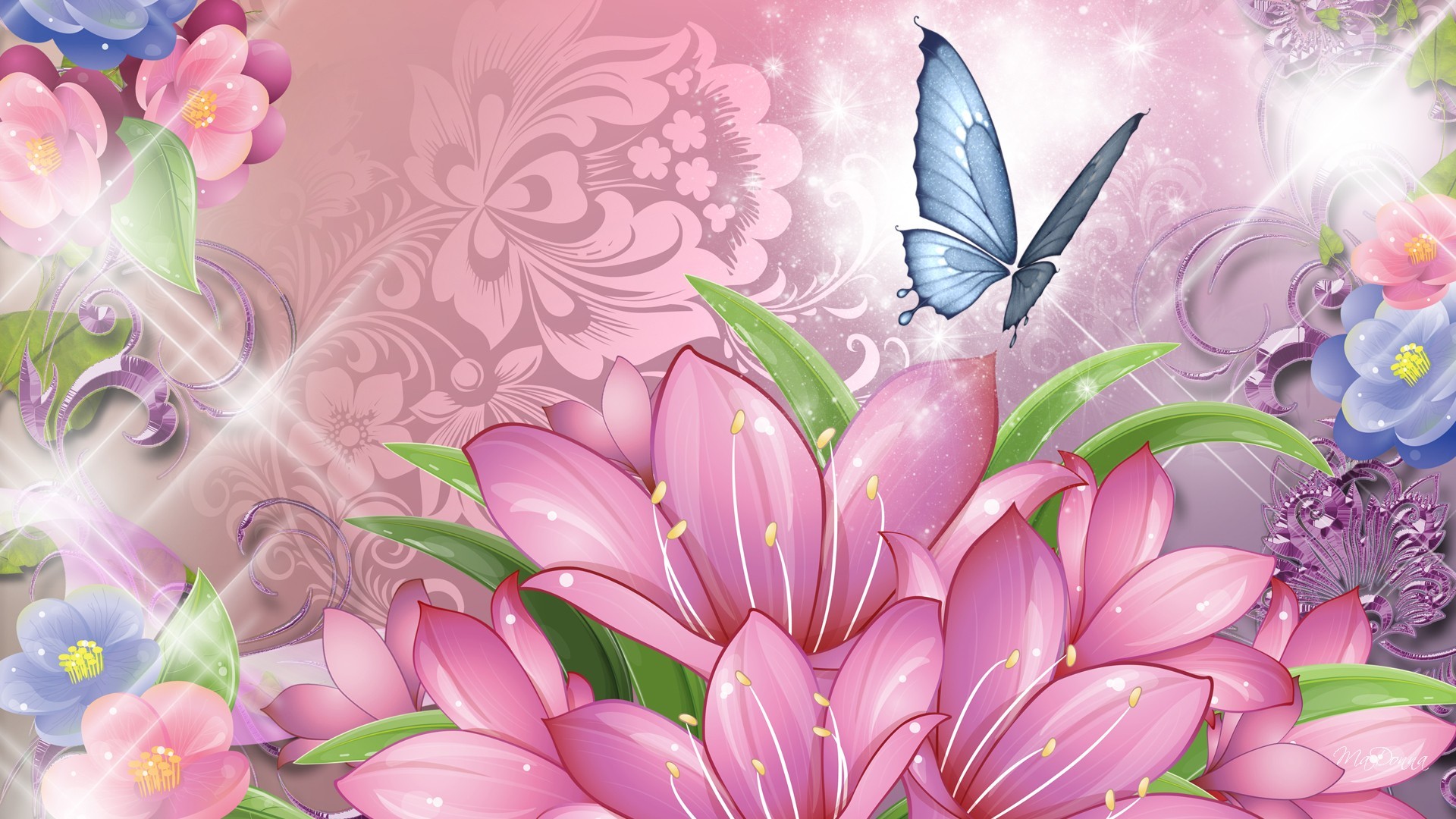Beautiful Butterflies and Flowers Wallpapers (56+ images)