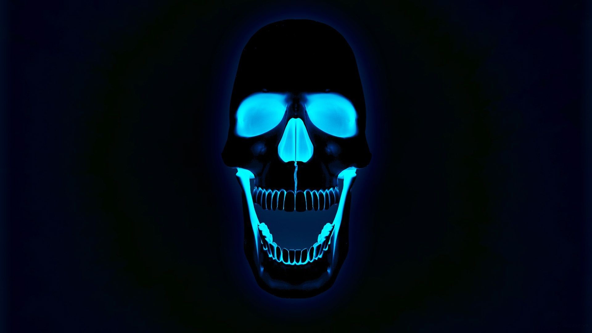 Blue Line Skull Wallpaper (57+ images)