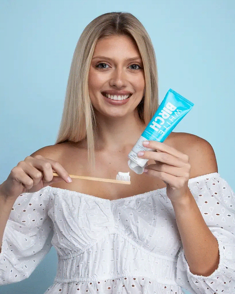 WHITE BIRCH Whitening Toothpaste Best Natural Charcoal Toothpaste