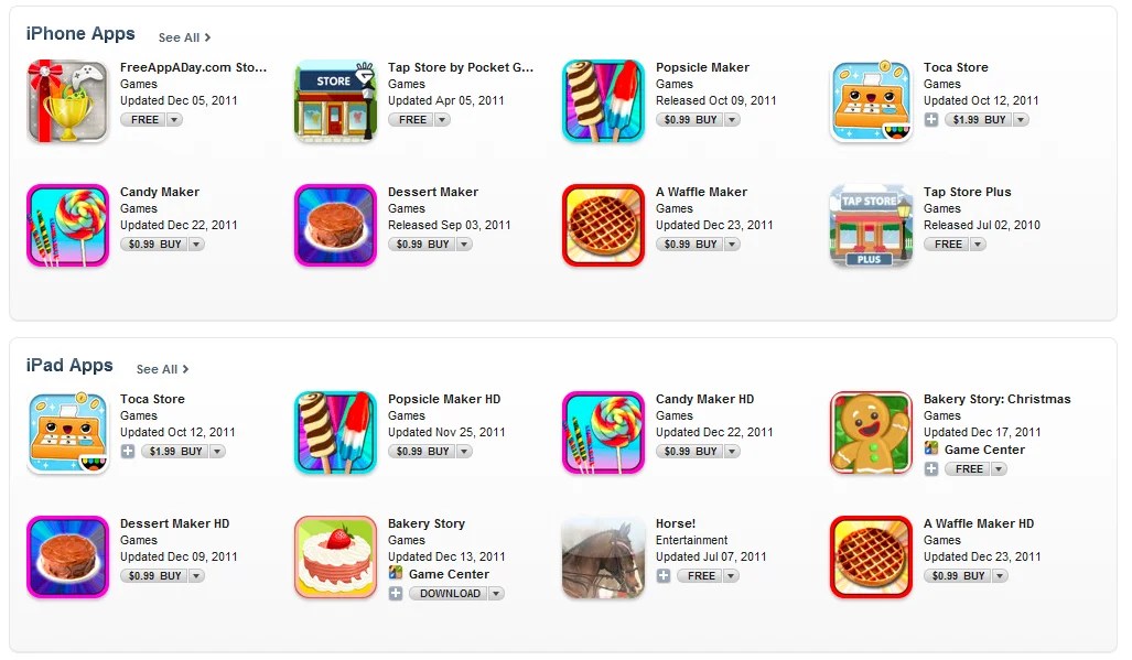 SEO Games with Games in the App Store
