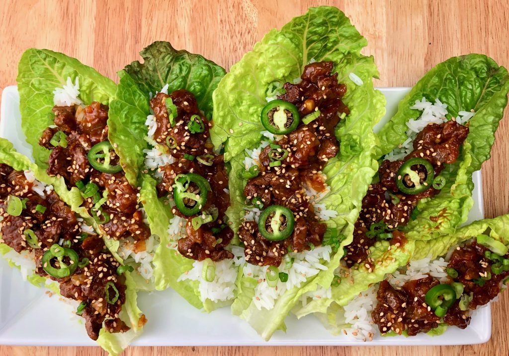 KoreanStyle Steak Lettuce Wraps GF Chow