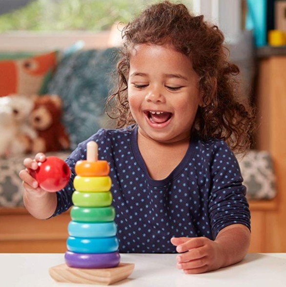 Rainbow Stacker Classic Toy (Developmental Toys, Superior Craftsmanship