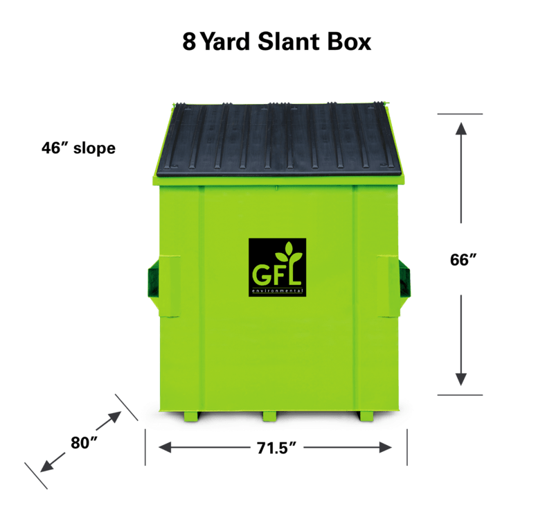 8 Yard Slant Top Commingled Recycling Box GFL Environmental