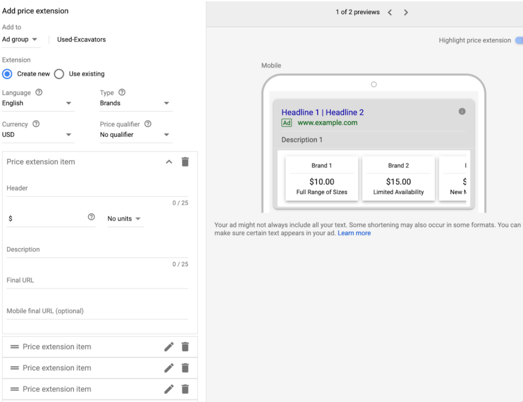 How To Use Google Ads Price Extensions GroundFloor Media