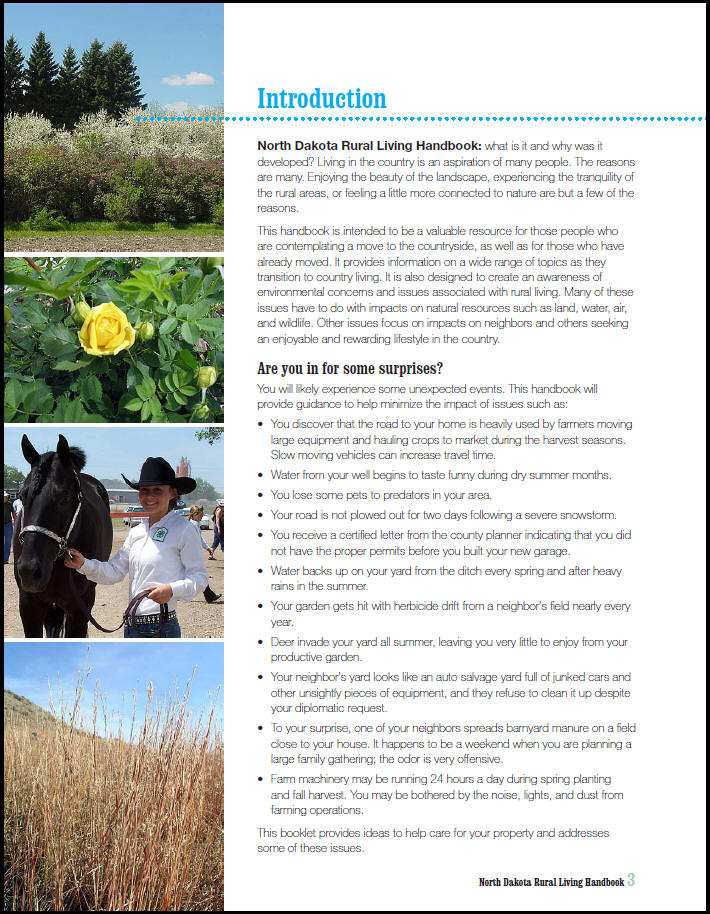 Rural Living Handbook Grand Forks County Soil Conservation District