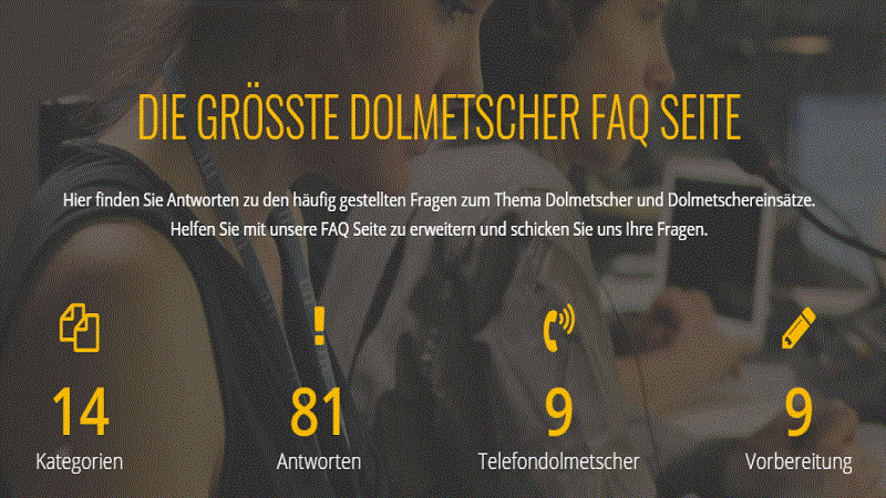 Die umfangreichste Dolmetscher FAQ Seite im