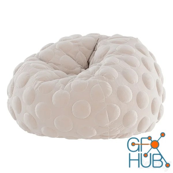 3D Model Round Bean Bag