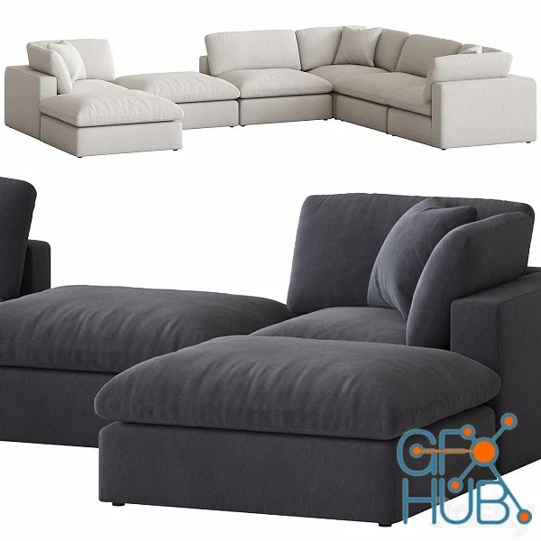 3D Model Coco Republic Dune Modular Sofa