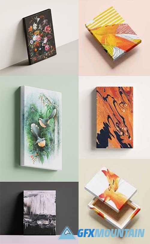 6 Painting Canvas PSD Mockups Templates » Free Download Graphics, Fonts