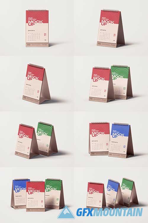 Vertical Desk Calendar Mockup Set » Free Download Graphics, Fonts