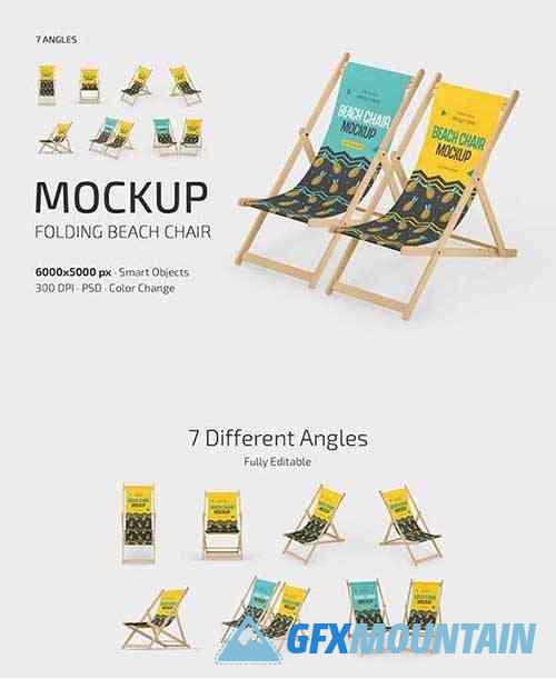 Folding Beach Chair Mockup Set » Free Download Graphics, Fonts, Vectors