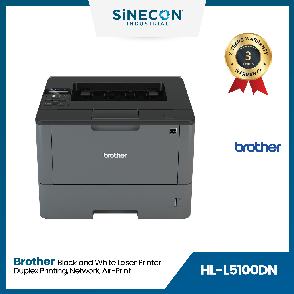 ฺBrother Printer บราเดอร์ HL-L5100DN เครื่องพิมพ์เลเซอร์ ขาว-ดำ พร้อม