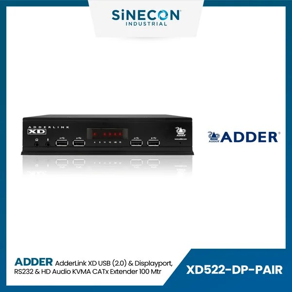 ADDER XD522DPPAIR AdderLink XD USB (2.0) & Displayport, RS232 & HD Audio KVMA CATx Extender
