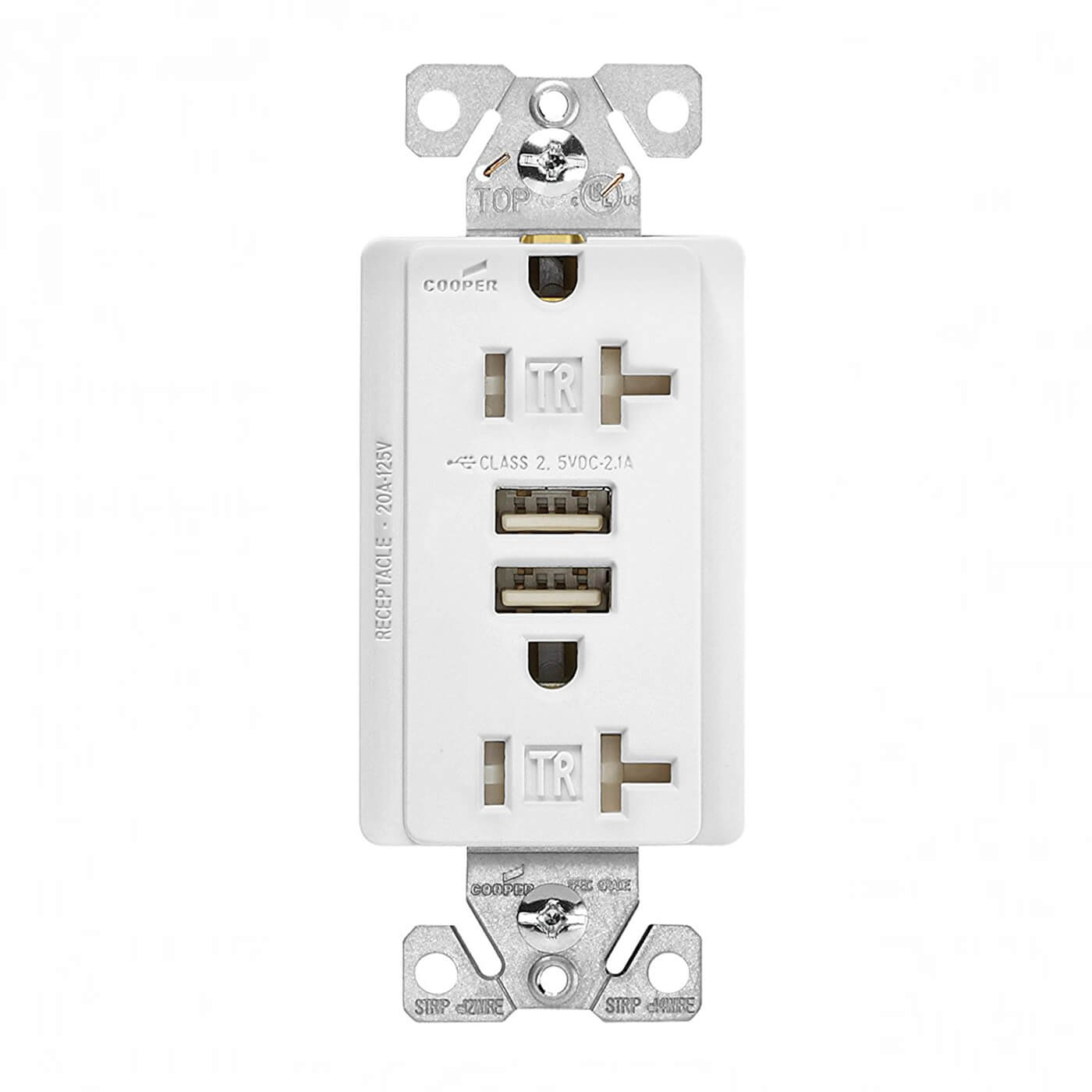 Receptacle Duplex Combination USB Charger 50TR7746W G & G General Supply